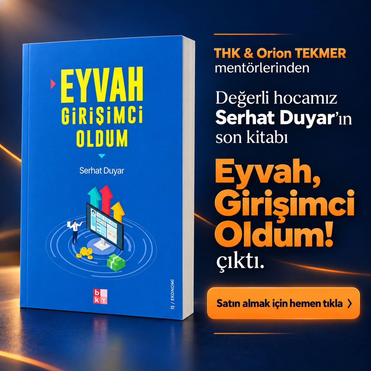 Serhat Duyar’ın Eyvah Girişimci Oldum kitabının tanıtım görseli