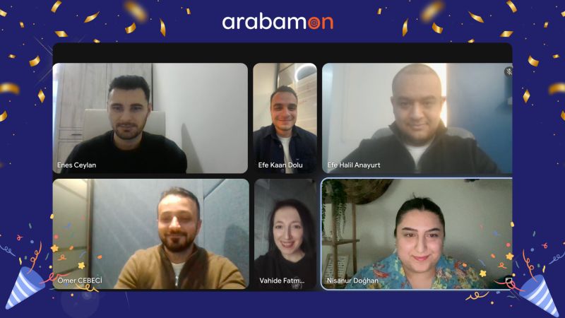 ArabamON ekibinin çevrim içi buluşmasından fotoğraf